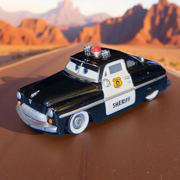 Disney Cars Radiator Springs Classic Sheriff Toy Diecast Car A17 - Picture 1 of 8